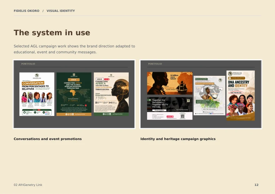 AfriGenetry Link: Educational, event, and community campaign applications