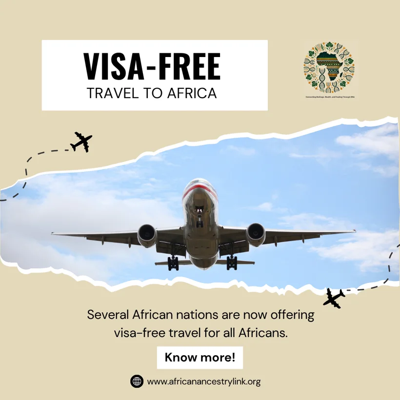 Visa-free African travel educational graphic.