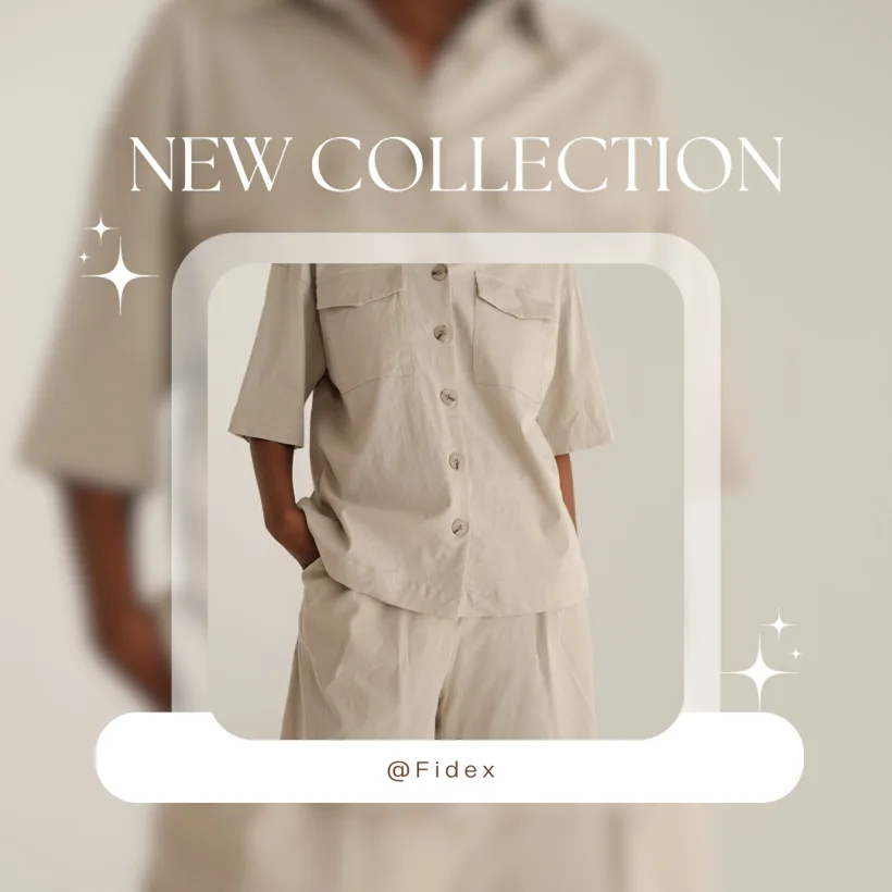 Fashion collection social media graphic.