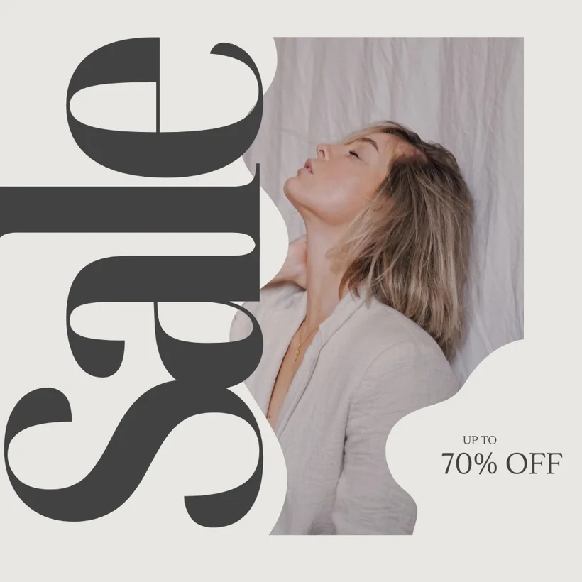 Fashion sale campaign design.