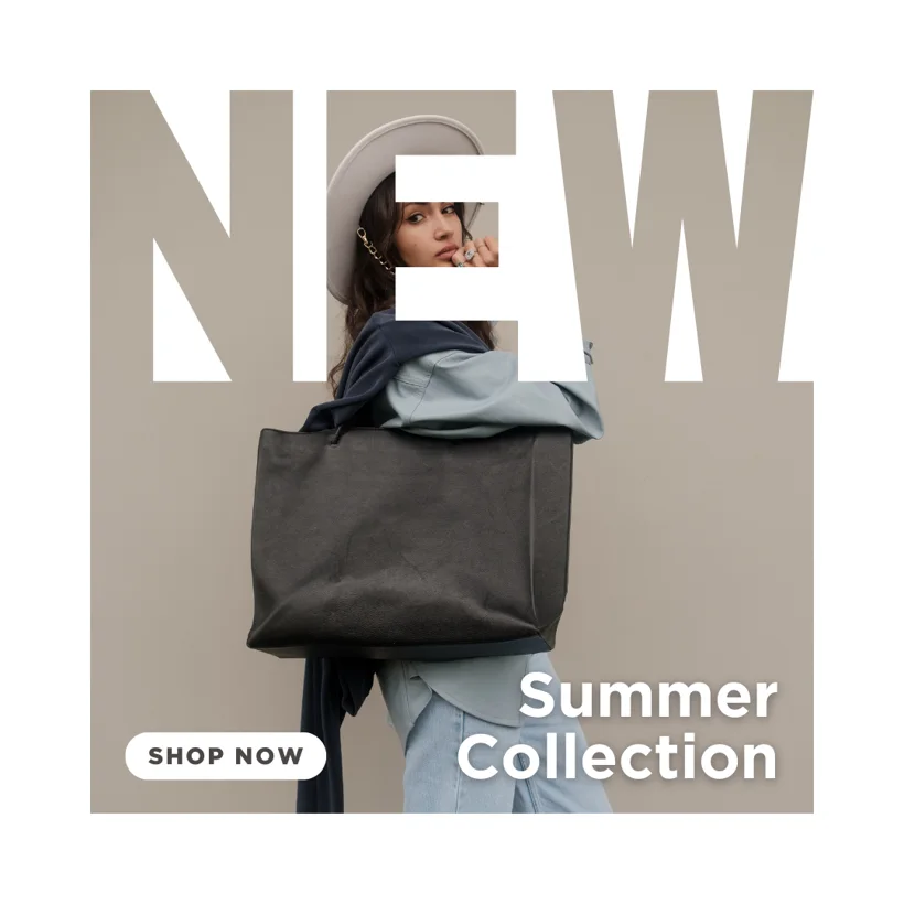 Summer fashion collection campaign graphic.