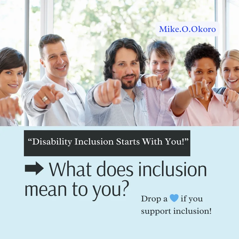 Community inclusion awareness graphic.