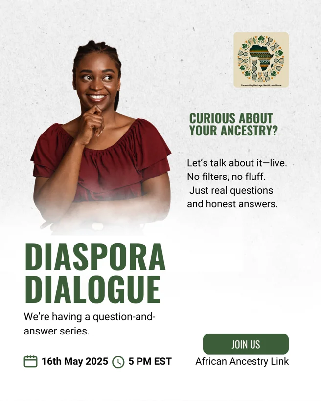 Diaspora Dialogue question and answer event graphic.
