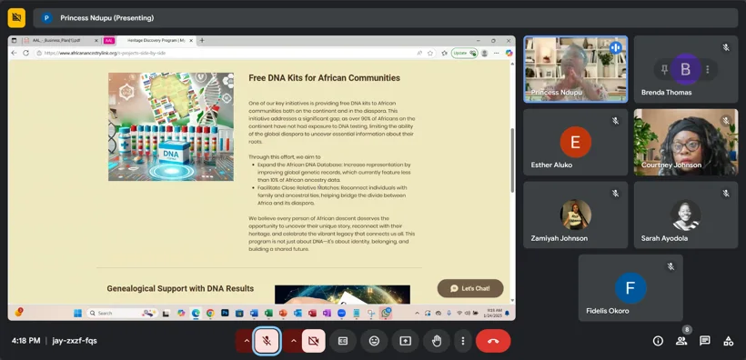 Online presentation and team coordination.